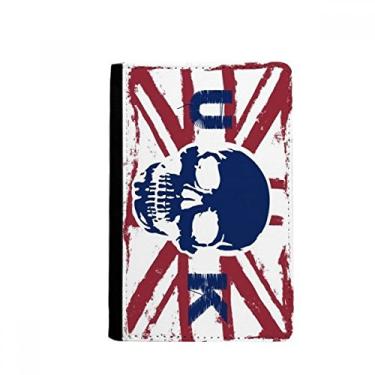 Imagem de Esqueleto humano Reino Unido a União Jack Bandeira Marco Passaporte Notecase Burse Capa Carteira Cartão Bolsa, Multicolor
