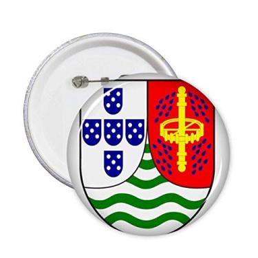 Imagem de Emblema nacional de São Tomé e Príncipe Broche Emblema Botão Decoração Acessório 5 peças