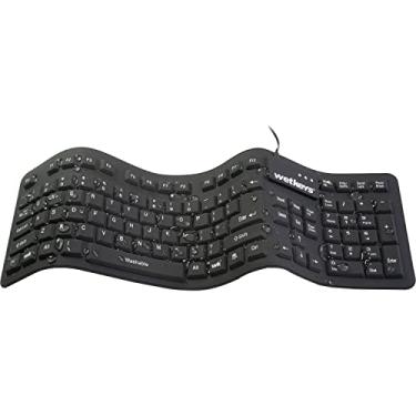 Imagem de Teclado WetKeys impermeável macio e confortável de nível profissional (USB) (preto) | KBWKFC106-BK