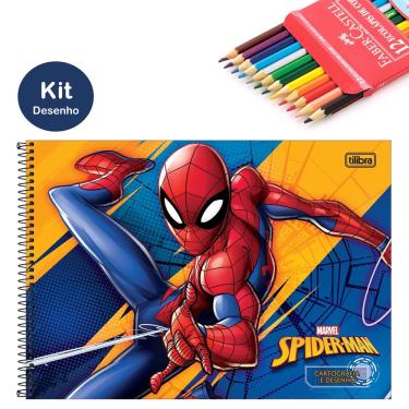 HOMEM-ARANHA LER E COLORIR COM LÁPIS