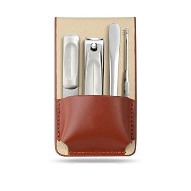 Imagem de Cortador de Unhas Portátil Cortador de Unhas de Aço Inoxidável Lima de Unhas Manicure e Pedicure Aparador com Couro Artificial, QL1002