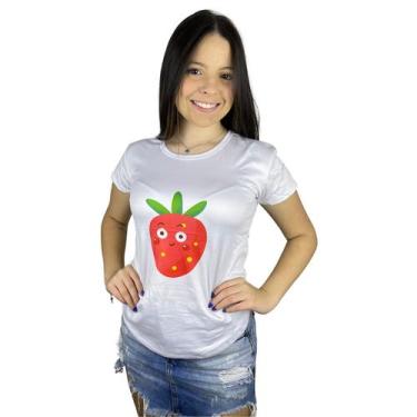 Imagem de T-Shirt Feminina Blusa Blusinha Camiseta Curta Tamanho Único - Dressee