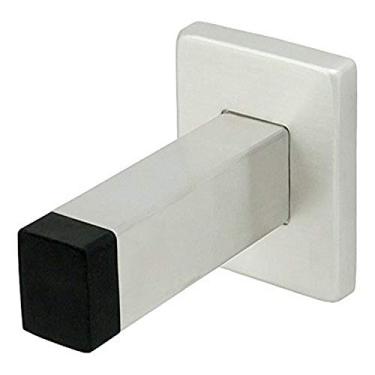 Imagem de INOX DSIX14-32D Parada de porta quadrada com base quadrada, aço inoxidável acetinado