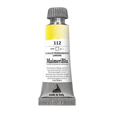 Imagem de MAIMERI BLU Tinta Aquarela Profissional Bisnaga 12ml, Amarelo Permanente Limão