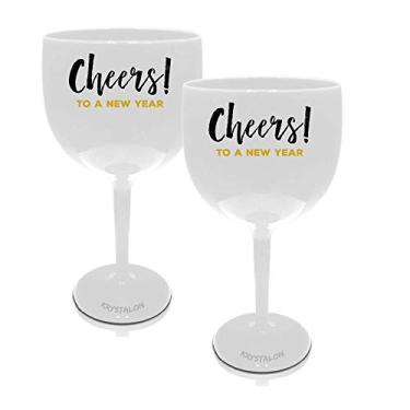 Imagem de Kit 2 Taças Gin Brancas Personalizadas Cheers - Fim de Ano