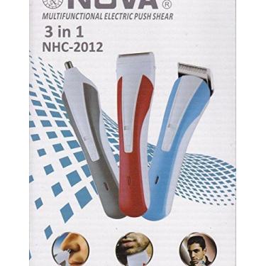 Imagem de Maquina de Cortar Pêlos e Cabelo 3 Em 1 Nova Nhc-2011 Multifuncional - Cinza