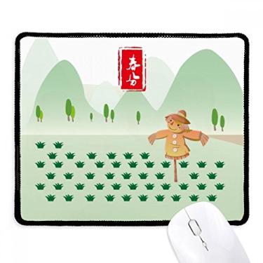 Imagem de Vernal Equinox Twenty Four Solar Term Mousepad Borda costurada Tapete de borracha para jogos