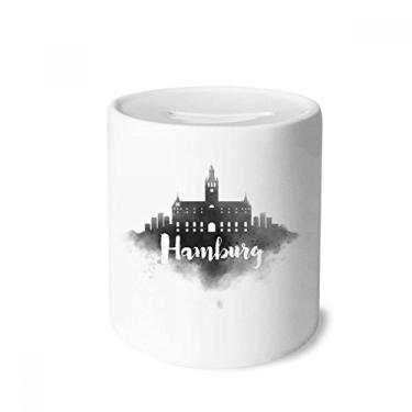 Imagem de DIYthinker Hamburgo Germany Landmark Ink City Painitng caixa para dinheiro cerâmica porta-moedas presente de cofrinho