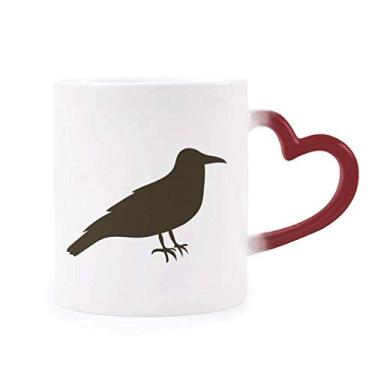 Imagem de Caneca de grés com desenho de animal fofo, sensível ao calor, cor vermelha, muda de cor