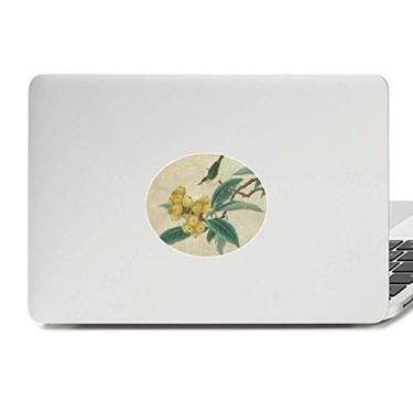 Imagem de Loquat bordado figura de pena com pintura chinesa emblema de vinil gráfico para laptop adesivo de notebook