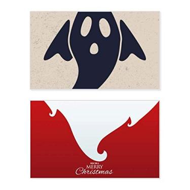 Imagem de A Winged Halloween Ghost Holiday Merry Christmas Cartões de parabéns Mensagem de Natal
