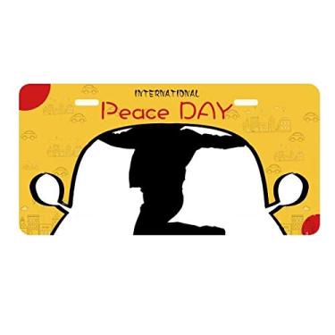 Imagem de DIYthinker Placa de carro educação física pulando esportes placa etiqueta decoração de carro dia da paz
