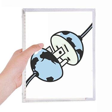 Imagem de Caderno com padrão de diagrama de circuito, caderno, folha solta, agenda recarregável, papelaria