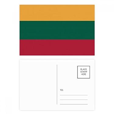 Imagem de Cartão postal com bandeira nacional da Lituânia e país da Europa, cartão de felicitações