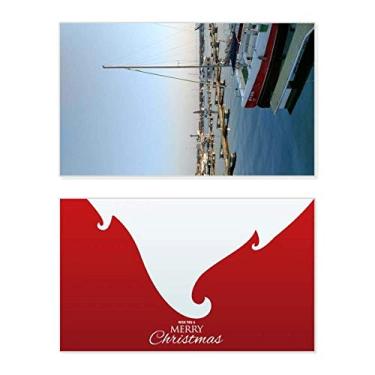 Imagem de Fotografia de navio de cais, feriado, feriado, cartão de felicitações, mensagem de Natal