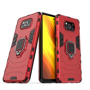 Imagem de Capa Case Capinha Anti Impacto 4 Em1 Suporte Xiaomi Poco x3 PRO (VERMELHA)