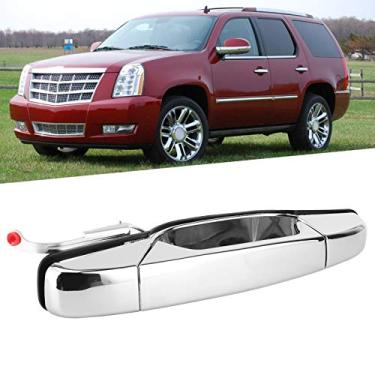 Imagem de Puxador de porta exterior, prático prateado resistente ABS durável maçaneta lateral do passageiro, reparo de carro de luxo para Avalanche