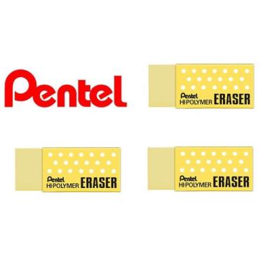 Imagem de Borracha Pentel Hi-Polymer Eraser Amarela Kit Com 3 Unidades