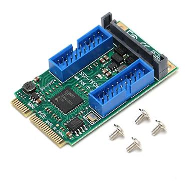 Imagem de Placa de Expansão Frontal Mini PCI-E para USB3.0, Placa de Expansão PCI-E para Desktop, Chip UPD720202 Mini PCI-E Cartão WiFi Com 4 Parafusos para