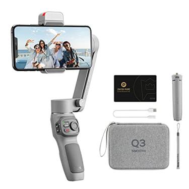 Imagem de Zhiyun Combo Smooth Q3, estabilizador portátil de 3 eixos para smartphone com tripé de aderência, capa protetora com luz de preenchimento de LED