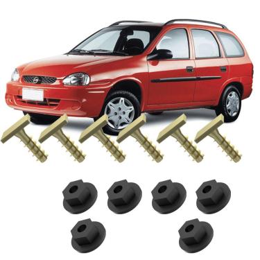 Imagem de Kit Parafusos e Porca Para Moldura Para-lama Dianteiro Corsa Wagon 97 98 99 2000 2001 2002
