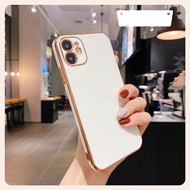 Imagem de Capa protetora de lente de luxo para menina com silicone macio bronzeador para iPhone 13 14 12 Pro Max 7 8 Plus X XS XR 11 Capa MiNi SE, branca, para iPhone 14 Plus