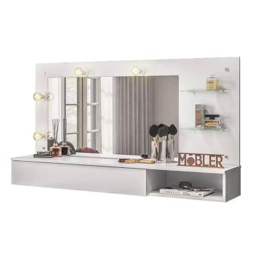 Imagem de Penteadeira Camarim Suspensa Lumiere com Espelho e 1 Gaveta