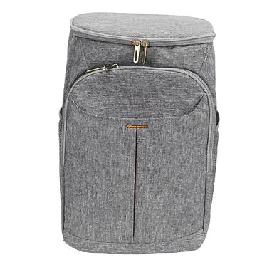 Imagem de Mochila Refrigeradora, 18L à Prova D'água à Prova de Vazamento Térmico Isolado Bolsa Térmica Portátil Praia Viagem Camping Mochila Térmica para Homens e Mulheres (Cinza)