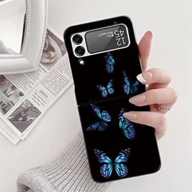 Imagem de Para Samsung Galaxy Z Flip3 Flip4 5 Capa preta rígida para Samsung ZFlip5 Galaxy ZFlip3 para sansung z flip 3 4 5 zflip 3 Capa Fundas, Khey, 7hbhudie, ForGalaxyZFlip4 (5G)