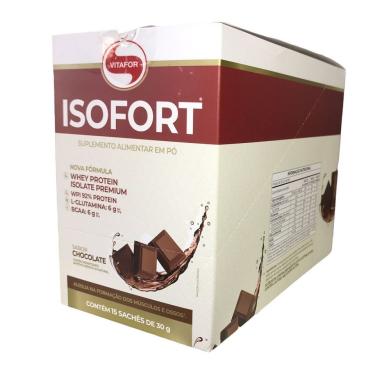 Imagem de ISO FORT SACHê DISPLAY (15 SACHêS 30G) - NOVA FÓRMULA - SABOR: CHOCOLATE Vitafor 