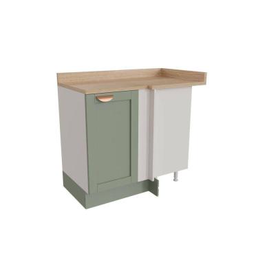 Imagem de Balcão de Canto Reto 1 Porta Arizona Cabecasa Madeiramadeira Branco/Menta