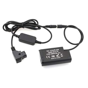 Imagem de HangTon Acoplador DC DMW-DCC16 de montagem em V para bateria falsa para câmera Panasonic Lumix DC-S1 S1M S1H S1R S1RM