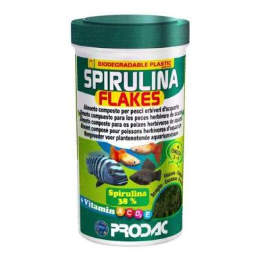 Imagem de Ração Prodac Spirulina Flakes 50G Peixe Tropicais Herbívoros
