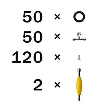 Imagem de EBCO 50Pcs T Hooks+50Pcs O-Rings +120Pcs Parafusos +2Pcs Spanner Repair Part Set para 3,75" G.i Joe Action Figure Replacement Acessórios