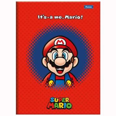 Imagem de Caderno 1/4 Brochura Super Mario 80 Folhas Foroni