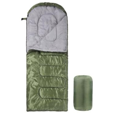 Imagem de CIADAZ Saco de dormir ultraleve para compartimento de mochila para adultos Envelope 170T 4 estações com capuz para viagem à prova de sujeira Espaçoso e confortável Quente e à prova de vento