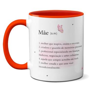 Imagem de Caneca Dia das Mães Significado Mãe: Ensina Encoraja Guardiã (Vermelha)