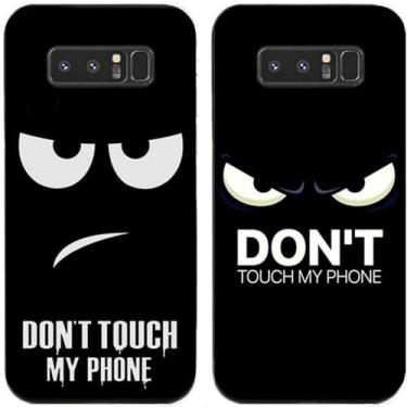 Imagem de 2 peças Anger Don't Touch My Phone impresso TPU gel silicone capa de telefone traseira para Samsung Galaxy All Series (Galaxy Note 8)