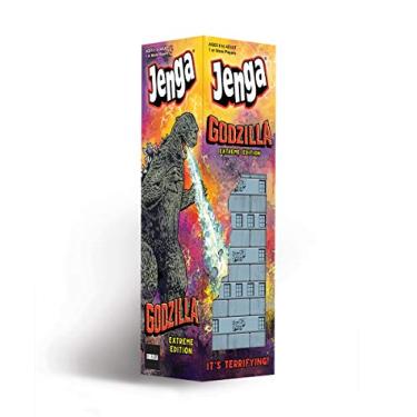Imagem de USAOPOLY Jenga: Godzilla Extreme Edition | Baseado na clássica franquia de filmes de monstro Godzilla | Jogo colecionável de Jenga | Jogo exclusivo com peça Godzilla móvel