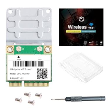 Imagem de MPE-AX3000H WiFi 6 placa sem fio de banda dupla 802.11ax Half Mini PCI-E WiFi Card PCI Express adaptador de rede BT5.2 2,4GHz 574Mbps 5GHz 2,4 Gbps (160MHz) para Windows 10/11 64 bit Melhor cartão WiFi 7260HMW