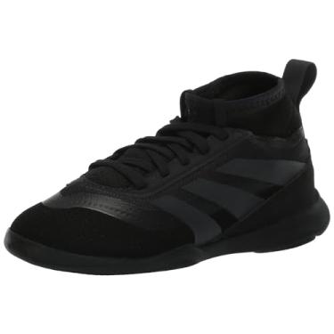 Imagem de adidas Tênis de futebol infantil Predator 24 League Indoor, Preto/Carbono/Preto, 16