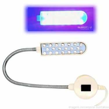 Imagem de LUMINÁRIA COM 20 LEDs NEON PARA MÁQUINA DE COSTURA - FIXAÇÃO MAGNÉTICA E REGULÁVEL