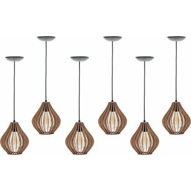 Imagem de Kit 6 Pendentes Luminárias de Teto Capadócia (18x21cm)
