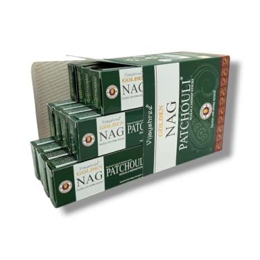 Imagem de Incenso Golden Nag Patchouli Dhoop Tibetano sem vareta Caixa Fechada