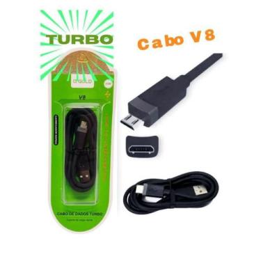 Imagem de Cabo Usb Celular Conector V8 Carregamento Rápido Turbo 25W - Gold