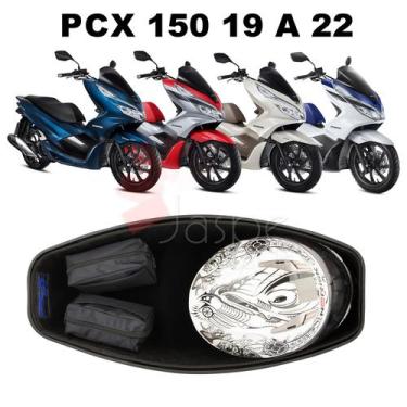 Imagem de Forração Honda Pcx 150 Baú 19 20 Scooter Forro Premium Preto - Jaspe A