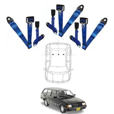 Imagem de Kit cinto de segurança traseiro de 2 pontos GM Marajó + fecho - HCML, 