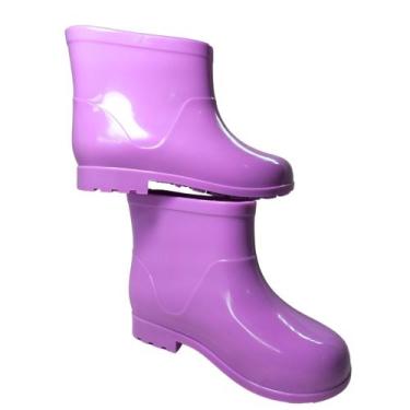 Imagem de Bota de Chuva Infantil Unissex Menino ou Menina Galocha - RAE, Lilás, 