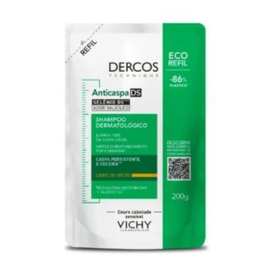 Imagem de Shampoo Vichy Dercos Anticaspa DS Intensivo Cabelos Secos Refil 200g