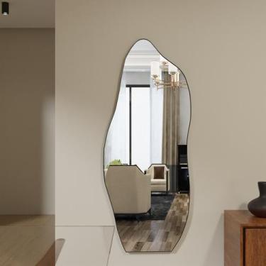 Imagem de Espelho Grande Corpo Inteiro 170x70 Orgânico Luxo Decoração Quarto Sal